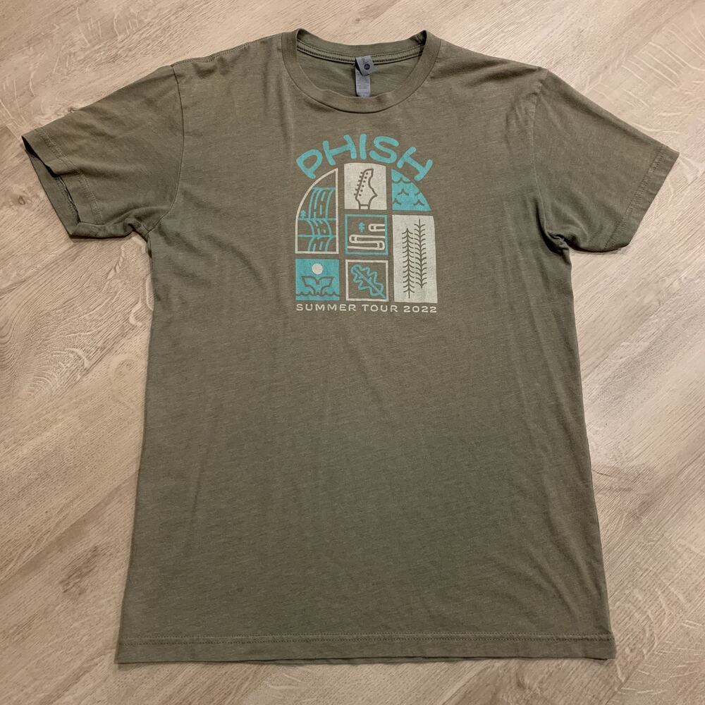 Phish Summer Tour 2022 T-Shirt Men's Small S Olive Green Concert Rock Band Tee